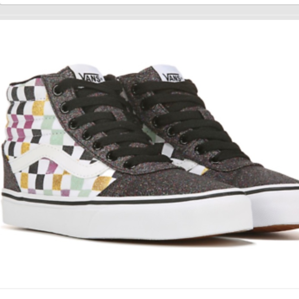 Vans Women’s Ward Black/Multicolor Glitter Hi Top